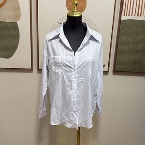 3/$10 White Button-Down Shirt